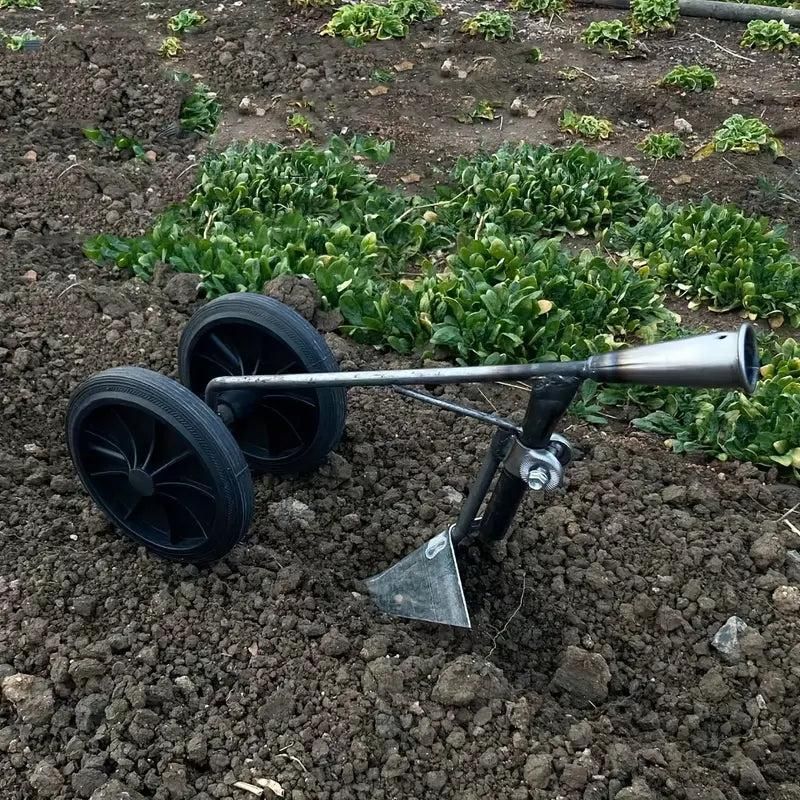 Garden Tool Supporter with Double Wheels