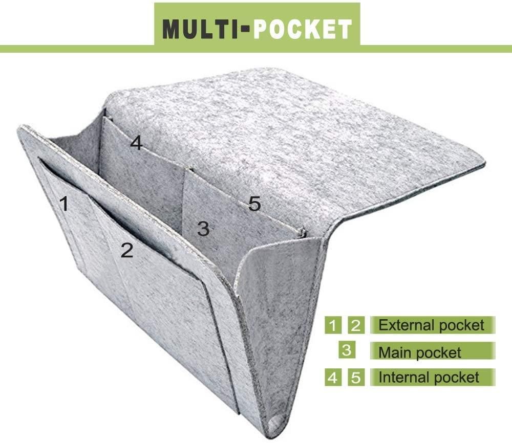 Bedside Caddy Essentials Pocket Hanging Storage Organizer